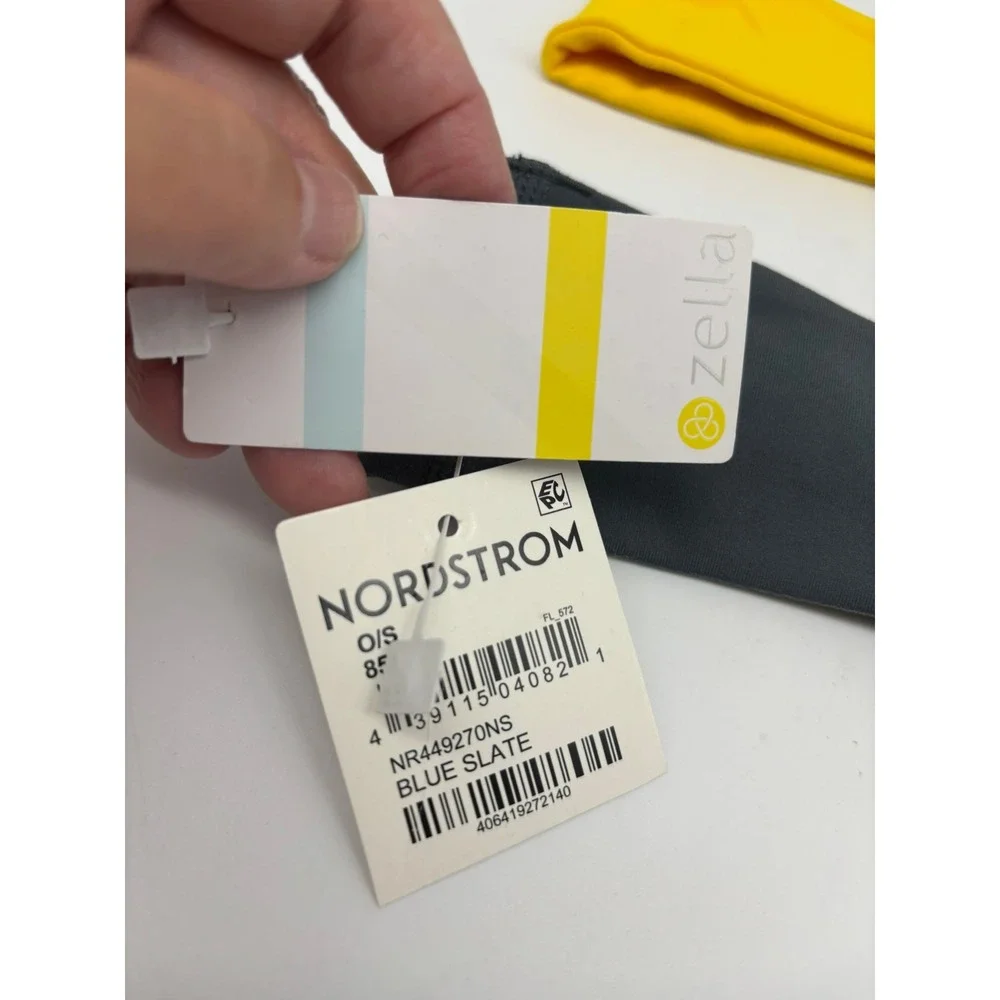 Lululemon Zella Headbands Yellow Grey Fly Away Tamer Twisted Lot of 2